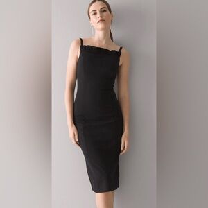 White House Black Market Classic Black Midi Dress